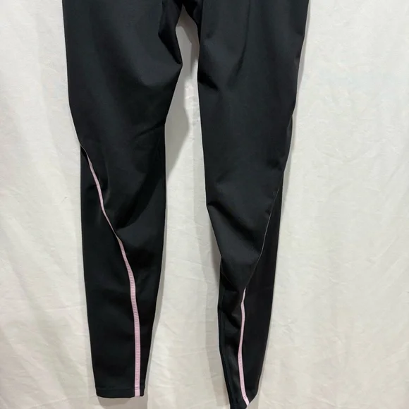 Savage X Fenty Leggings S Black Pink Contrast Stitch High Waist Athleisure Yoga - Picture 10 of 11